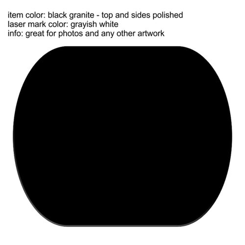 Custom Engraved Granite Oval - 8 x 7.5 Thumbnail